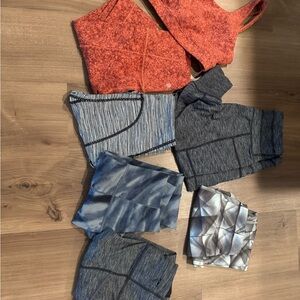 Stylish Activewear Set in Red and Gray